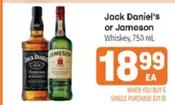 Tony’s Fresh Market Jack Daniel's or Jameson Whiskey offer