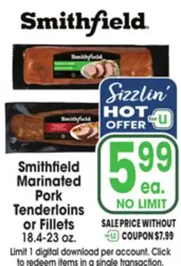 Jewel-Osco Smithfield Marinated Pork Tenderloins or Fillets offer