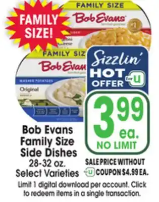 Jewel-Osco Bob Evans Family Size Side Dishes offer
