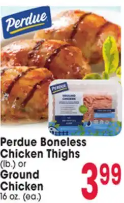 Jewel-Osco Perdue Boneless Chicken Thighs (lb.) or Ground Chicken 16 oz. (ea.) offer