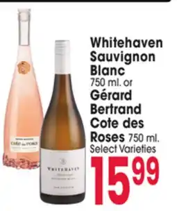 Jewel-Osco Whitehaven Sauvignon Blanc 750 ml. or Gérard Bertrand Cote des Roses 750 ml offer
