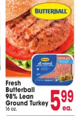 Jewel-Osco Fresh Butterball 98% Lean Ground Turkey offer