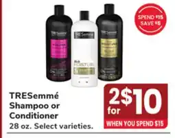 Jewel-Osco TRESemmé Shampoo or Conditioner offer