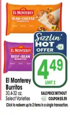 Jewel-Osco El Monterey Burritos offer