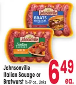 Jewel-Osco Johnsonville Italian Sauage or Bratwurst offer