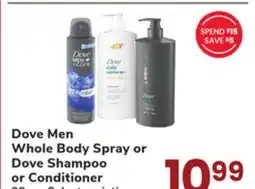 Jewel-Osco Dove Men Whole Body Spray or Dove Shampoo or Conditioner offer