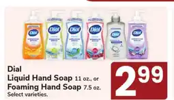 Jewel-Osco Dial Liquid Hand Soap 11 oz., or Foaming Hand Soap 7.5 oz offer