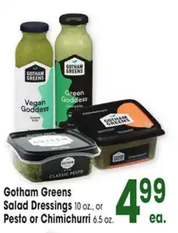 Jewel-Osco Gotham Greens Salad Dressings 10 oz., or Pesto or Chimichurri 6.5 oz offer