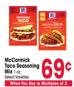Jewel-Osco McCormick Taco Seasoning Mix offer