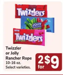 Jewel-Osco Twizzler or Jolly Rancher Rope offer
