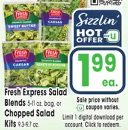 Jewel-Osco Fresh Express Salad Blends Chopped 5-11 oz. bag, or Chopped Salad Kits 9.3-9.7 oz offer