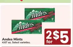 Jewel-Osco Andes Mints offer