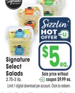 Jewel-Osco Signature Select Salads offer