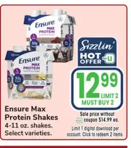 Jewel-Osco Ensure Max Protein Shakes offer