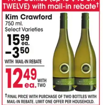 Jewel-Osco Kim Crawford offer