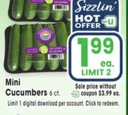 Jewel-Osco Mini Cucumbers offer