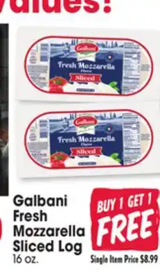 Jewel-Osco Galbani Fresh Mozzarella Sliced Log offer