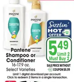 Jewel-Osco Pantene Shampoo or Conditioner offer