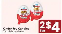 Jewel-Osco Kinder Joy Candies offer