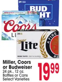 Jewel-Osco Miller, Coors or Budweiser or Budweiser offer