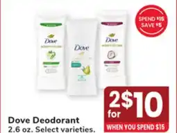 Jewel-Osco Dove Deodorant offer
