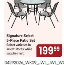Jewel-Osco Signature Select 5-Piece Patio Set offer