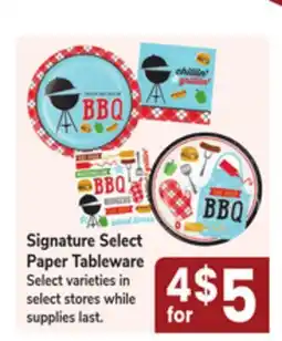 Jewel-Osco Signature Select Paper Tableware offer