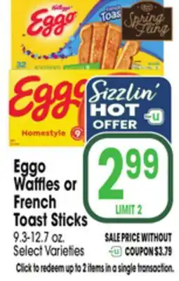 Jewel-Osco Eggo Waffles or French Toast Sticks offer