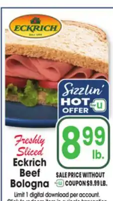 Jewel-Osco Eckrich Beef Bologna offer