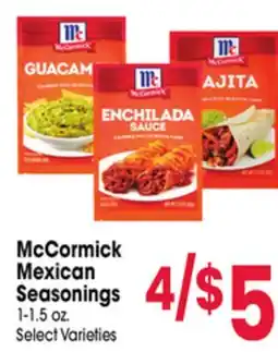 Jewel-Osco McCormick Mexican Seasonings offer
