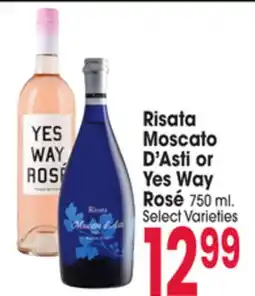 Jewel-Osco Risata Moscato D'Asti or Yes Way Rosé offer