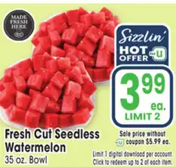 Jewel-Osco Fresh Cut Seedless Watermelon offer