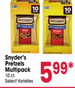 Jewel-Osco Snyder's Pretzels Multipack offer