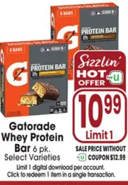 Jewel-Osco Gatorade Whey Protein Bar offer