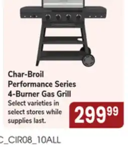Jewel-Osco Char-Broil Performance Series 4-Burner Gas Grill offer