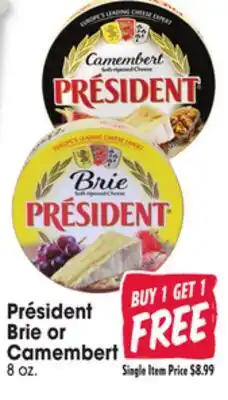 Jewel-Osco Président Brie or Camembert offer