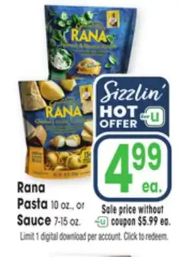 Jewel-Osco Rana Pasta 10 oz., or Sauce 7-15 oz offer