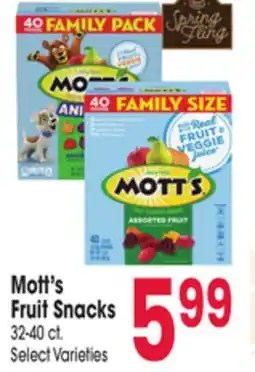 Jewel-Osco Mott's Fruit Snacks offer