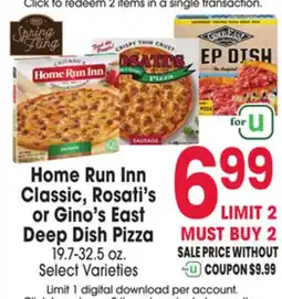Jewel-Osco Home Run Inn Classic, Rosati's or Gino's East Deep Dish Pizza offer