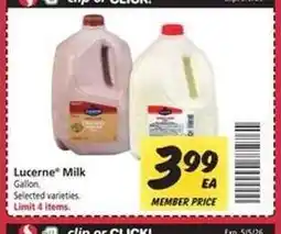 Safeway Lucerne Milk offer