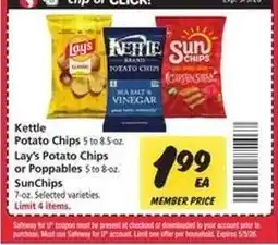 Safeway Kettle, Lay's, SunChips offer