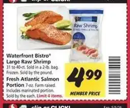 Safeway Waterfront Bistro Large Raw Shrimp offer