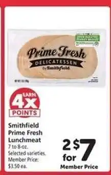 Safeway Smithfield Prime Fresh Lunchmeat offer