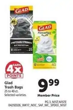 Safeway Glad Trash Bags offer
