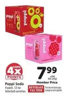 Safeway Poppi Soda offer