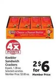 Safeway Keebler Sandwich Crackers offer