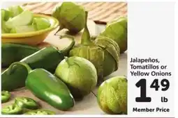 Safeway Jalapeños, Tomatillos or Yellow Onions offer