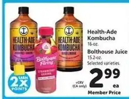 Safeway Health-Ade Kombucha / Bolthouse Juice offer