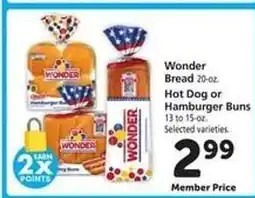 Safeway Wonder Bread or Buns offer