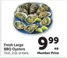 Safeway Fresh Large BBQ Oysters offer